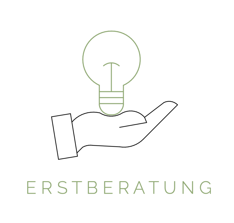 Hand hält eine Glühbirne, Symbol für Beratung und Ideenfindung.